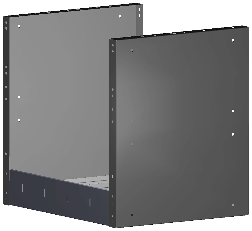 REGAL 507X483X410 MIT 2 TRENNWXNDEN + ANTIRUTSCHMATTE