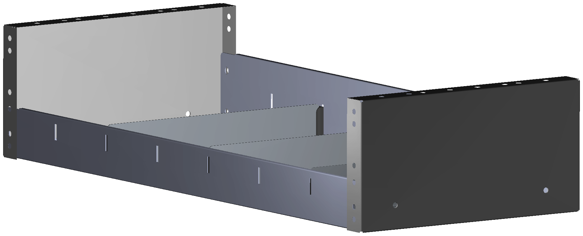 REGAL 760X161X320 MIT 3 TRENNWXNDEN + ANTIRUTSCHMATTE