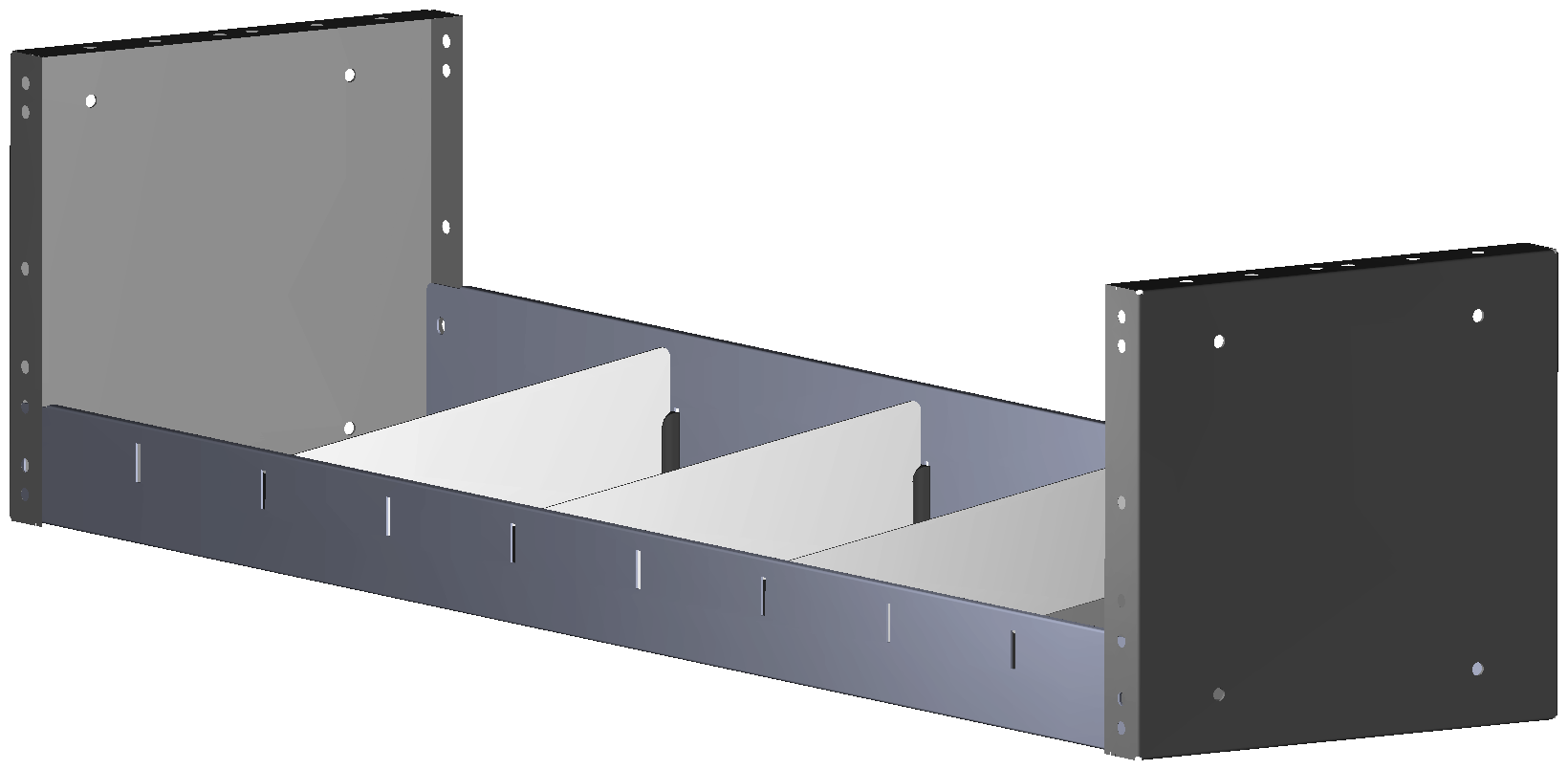 REGAL 1.014X241X260 MIT 4 TRENNWXNDEN + ANTIRUTSCHMATTE