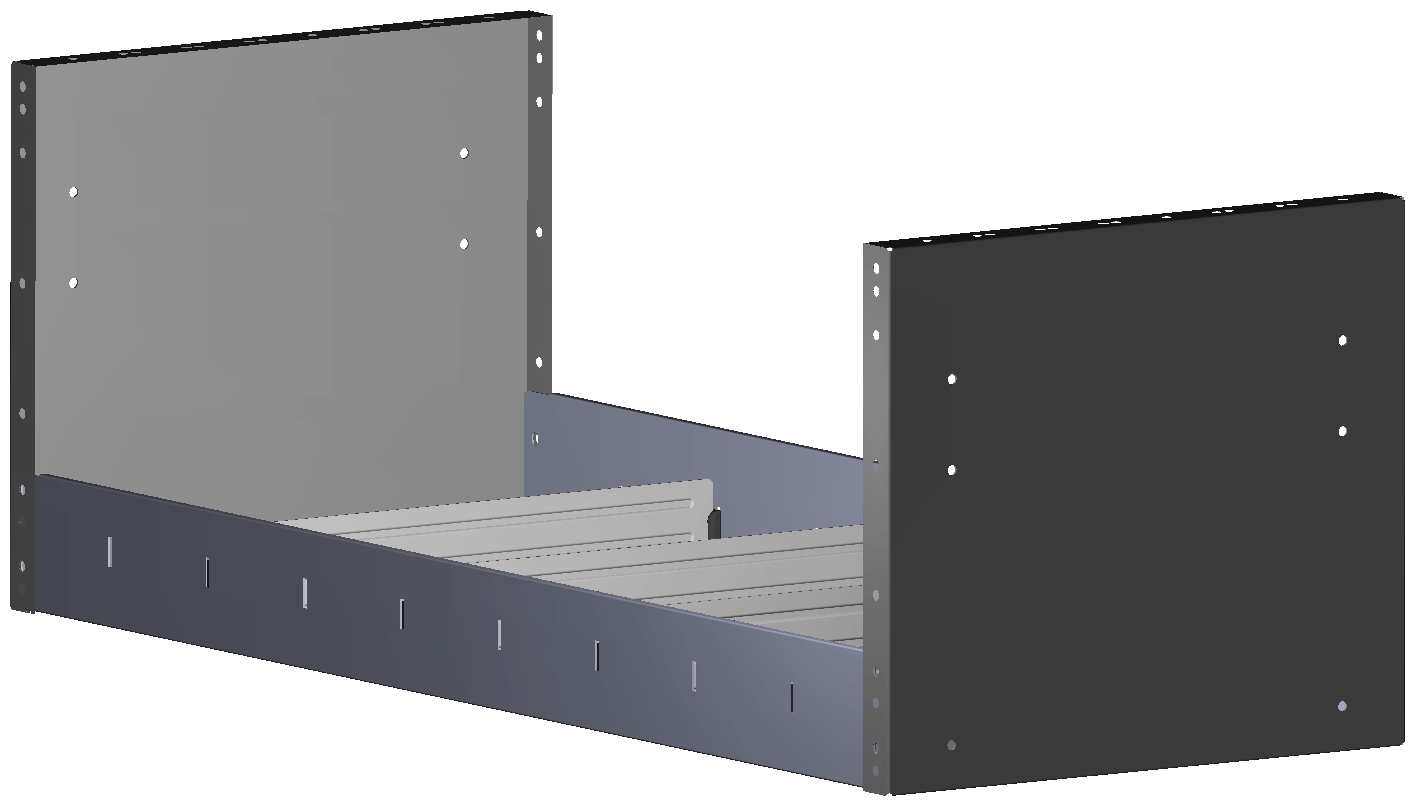 REGAL 1.014X362X410 MIT 4 TRENNWXNDEN + ANTIRUTSCHMATTE