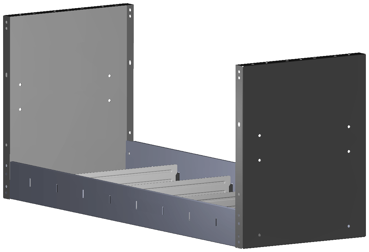REGAL 1.014X444X360 MIT 4 TRENNWXNDEN + ANTIRUTSCHMATTE
