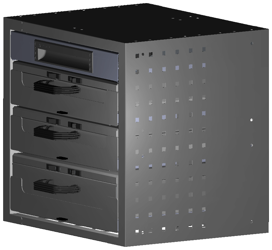 SCHUBKASTEN 507X483X410 MIT 3 TABLAREN INKL. 2 KOFFER 6623 + 1 KOFFER 10000 + 1 SCHUBL.H66