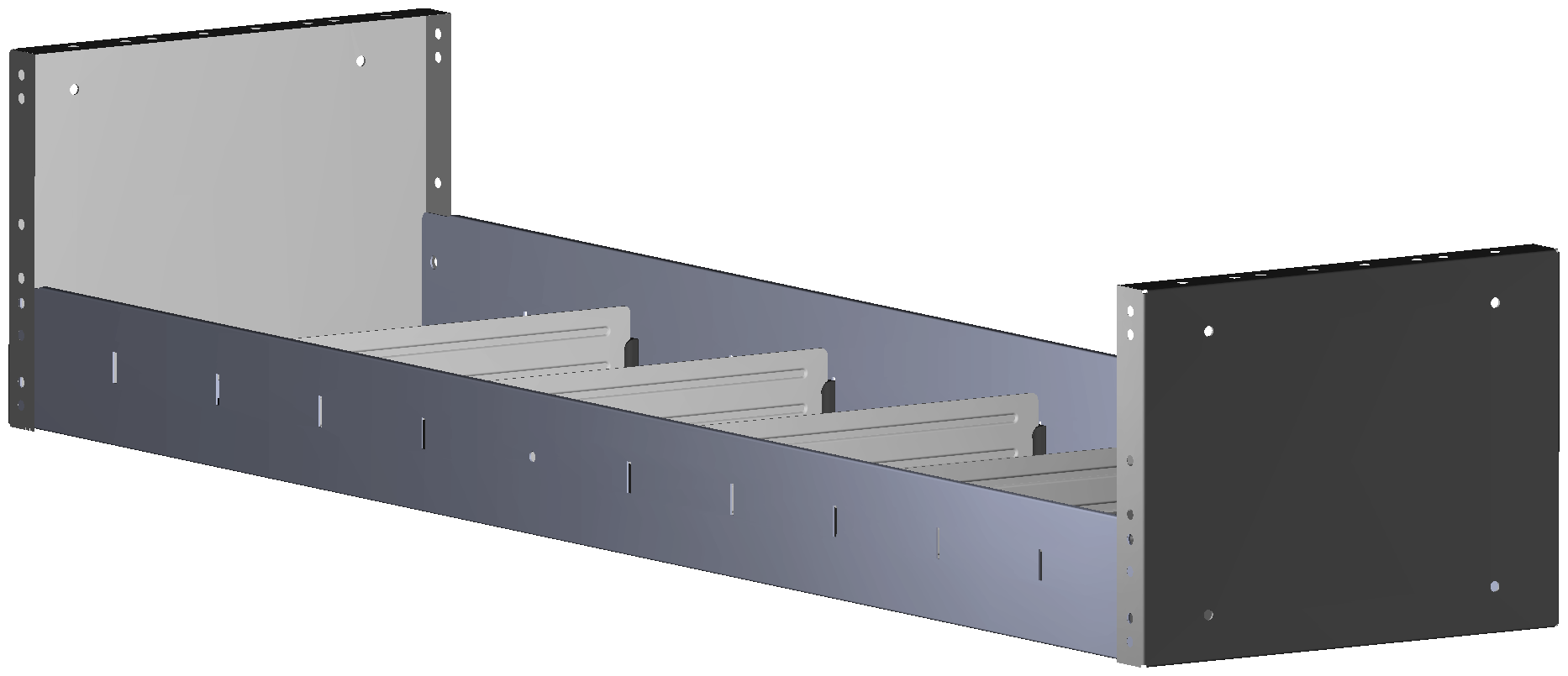 REGAL 1.268X241X320 MIT 5 TRENNWXNDEN + ANTIRUTSCHMATTE