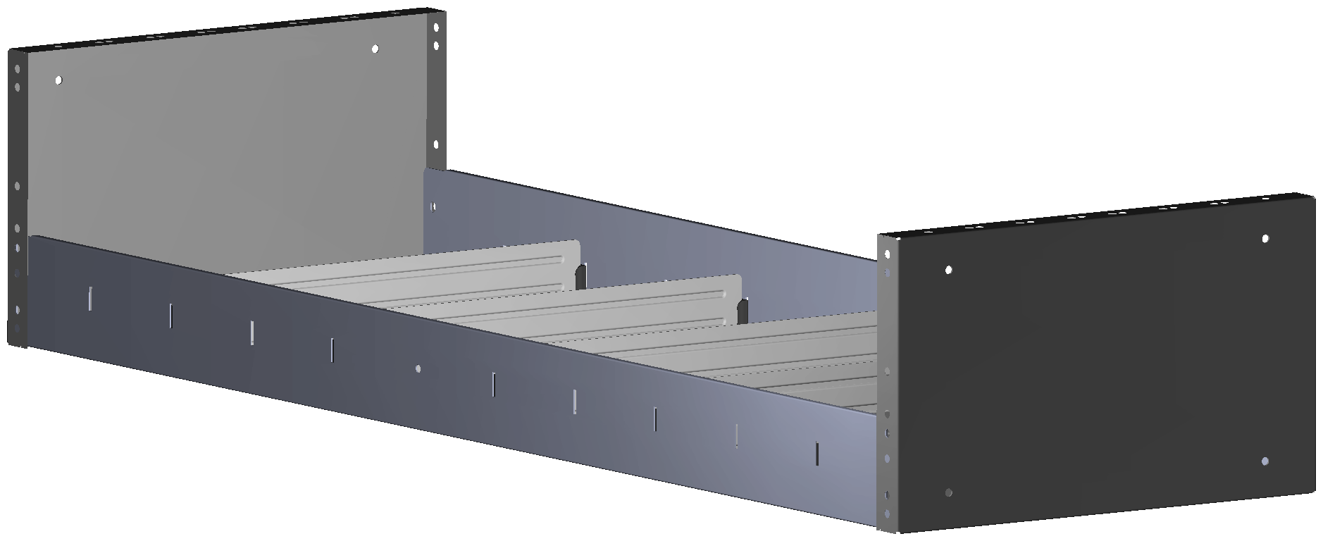 REGAL 1.268X241X410 MIT 5 TRENNWXNDEN + ANTIRUTSCHMATTE