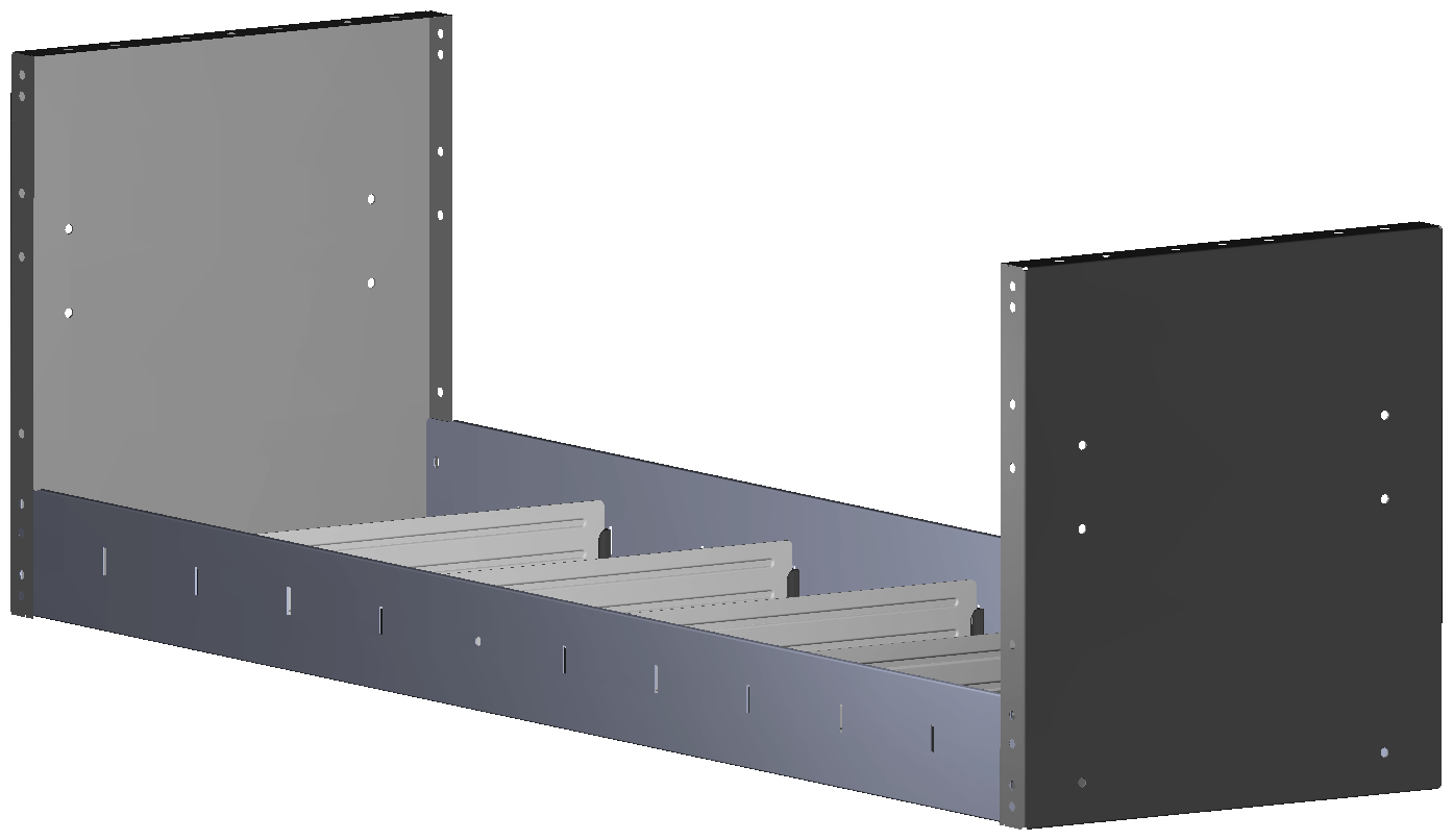 REGAL 1.268X402X360 MIT 5 TRENNWXNDEN + ANTIRUTSCHMATTE