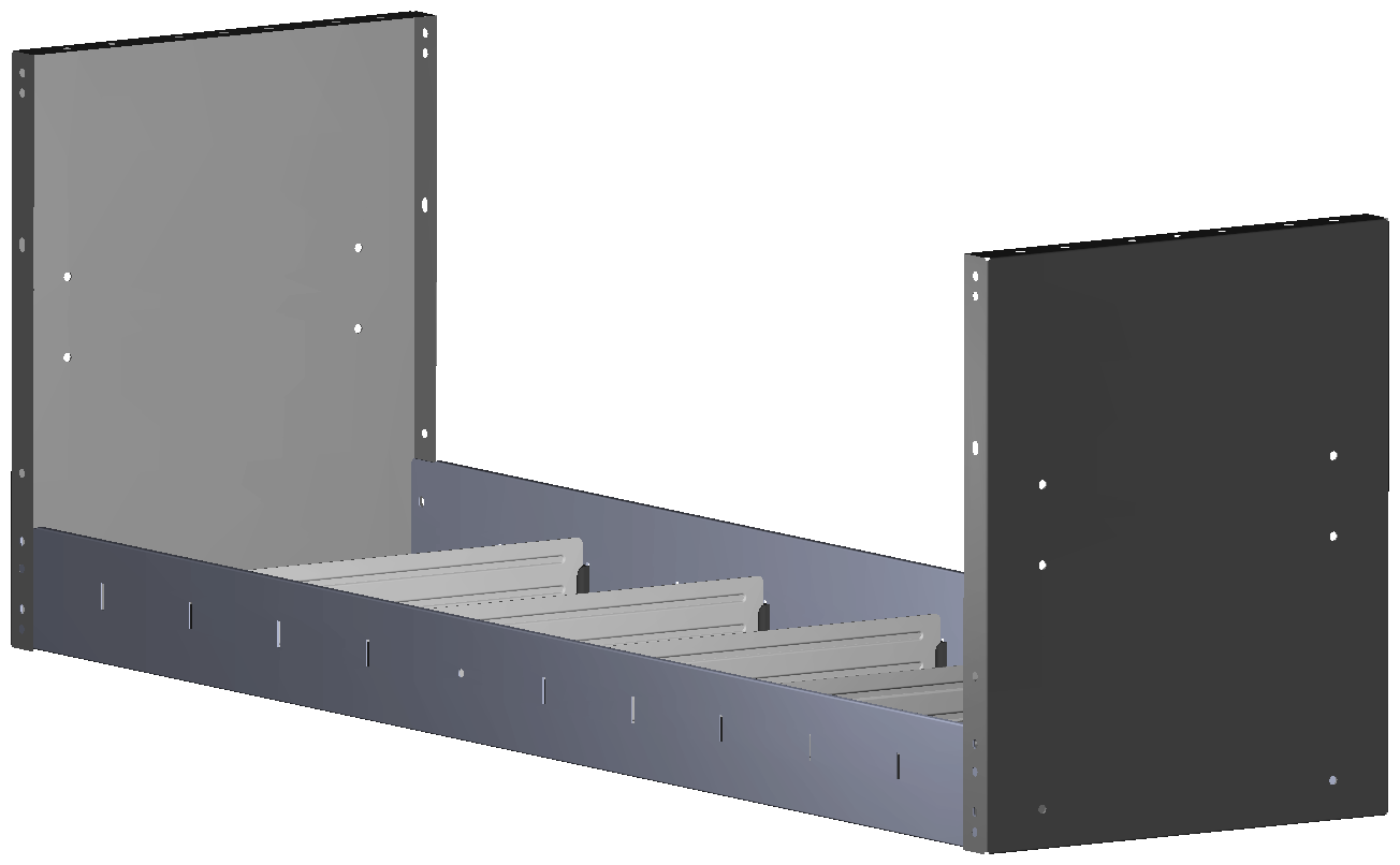 REGAL 1.268X444X360 MIT 5 TRENNWXNDEN + ANTIRUTSCHMATTE