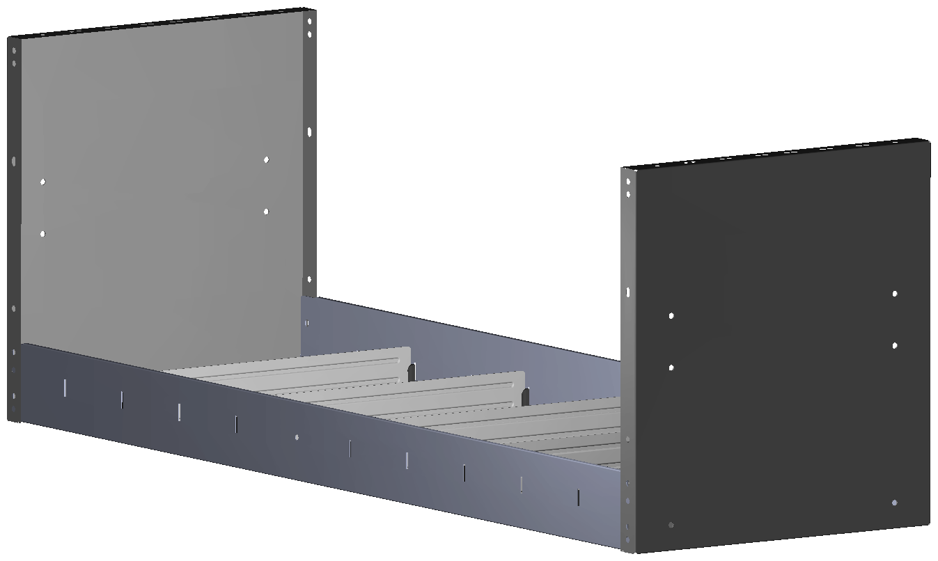 REGAL 1.268X444X410 MIT 5 TRENNWXNDEN + ANTIRUTSCHMATTE