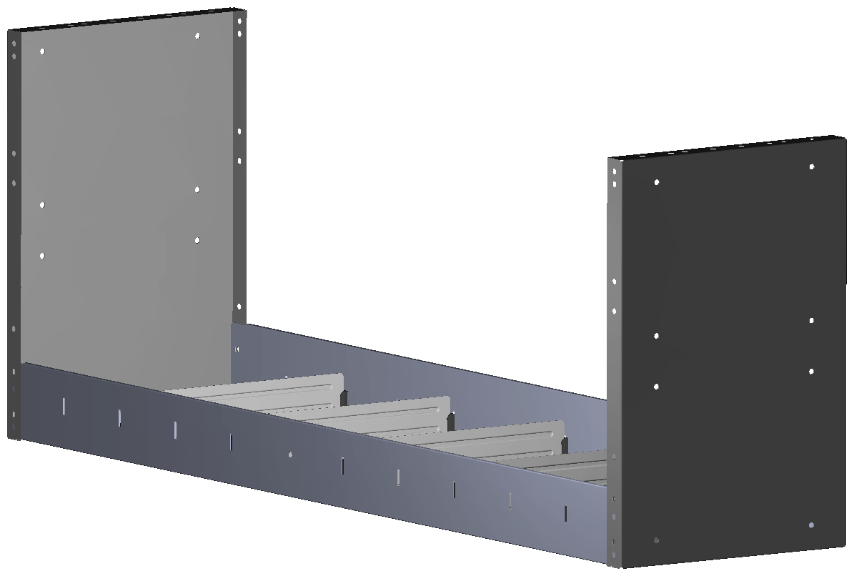 REGAL 1.268X483X320 MIT 5 TRENNWXNDEN + ANTIRUTSCHMATTE