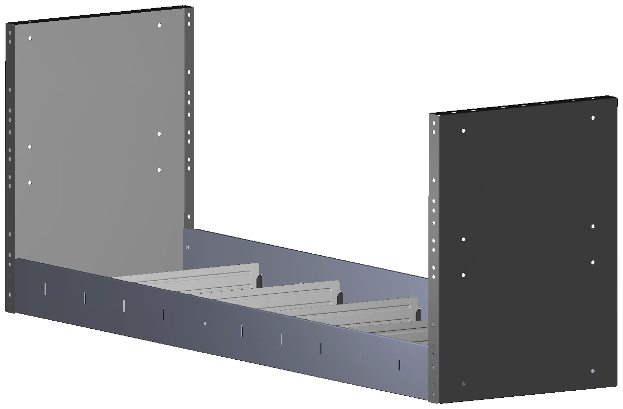 REGAL 1.268X483X360 MIT 5 TRENNWXNDEN + ANTIRUTSCHMATTE