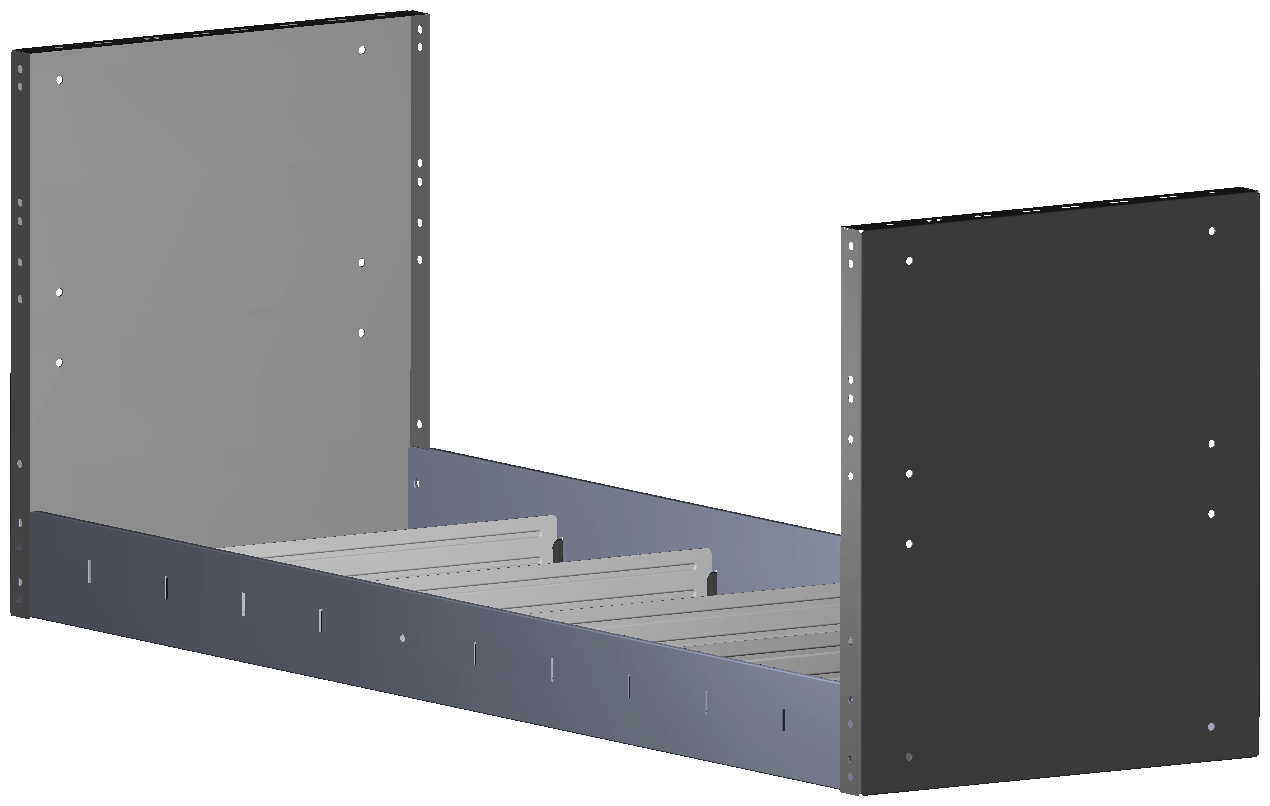 REGAL 1.268X483X410 MIT 5 TRENNWXNDEN + ANTIRUTSCHMATTE