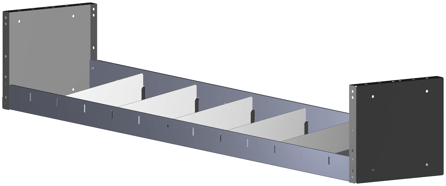 REGAL 1.521X241X260 MIT 6 TRENNWXNDEN + ANTIRUTSCHMATTE