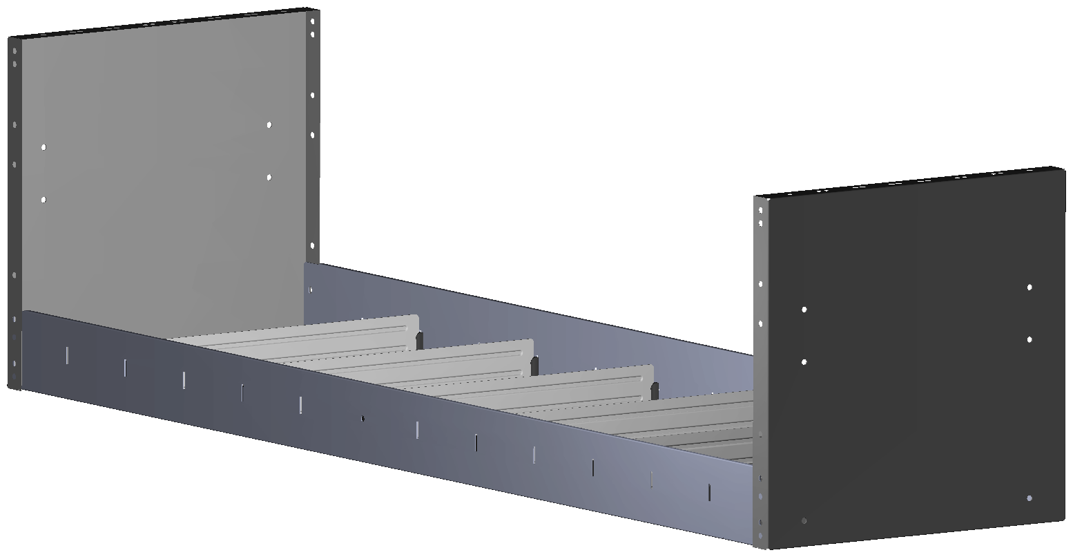REGAL 1.521X402X410 MIT 6 TRENNWXNDEN + ANTIRUTSCHMATTE