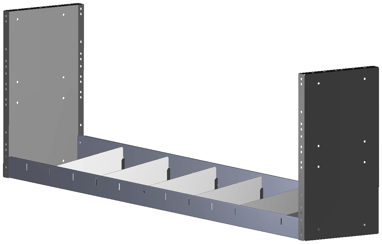 REGAL 1.521X483X260 MIT 6 TRENNWXNDEN + ANTIRUTSCHMATTE