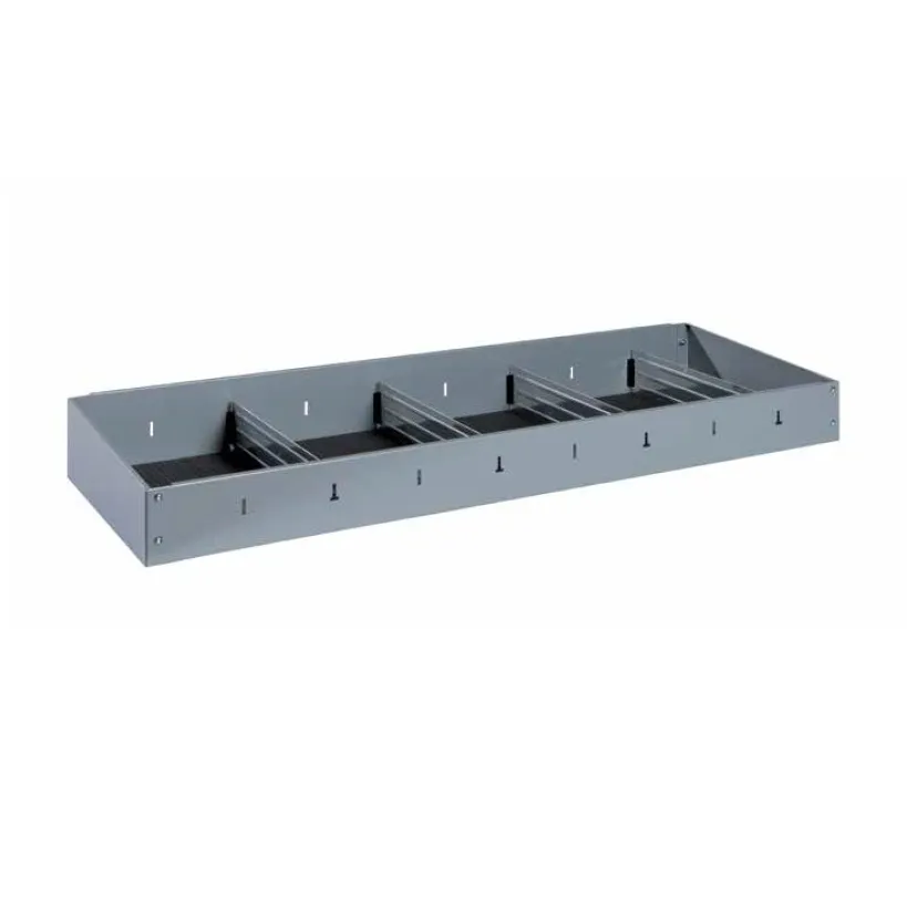 ABSCHLUSSREGAL 1.268X110X410 MIT 5 TRENNWXNDEN + ANTIRUTSCHMATTE