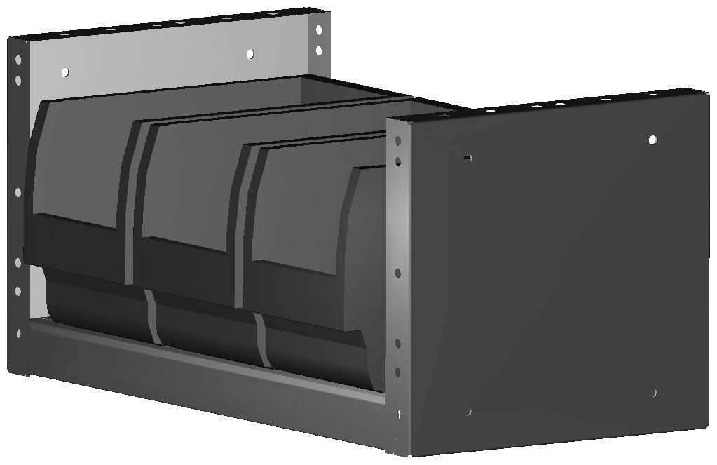 REGAL MIT 3 BEHXLTERN ART.J3 GELB 507X241X260 UND VISIEREN