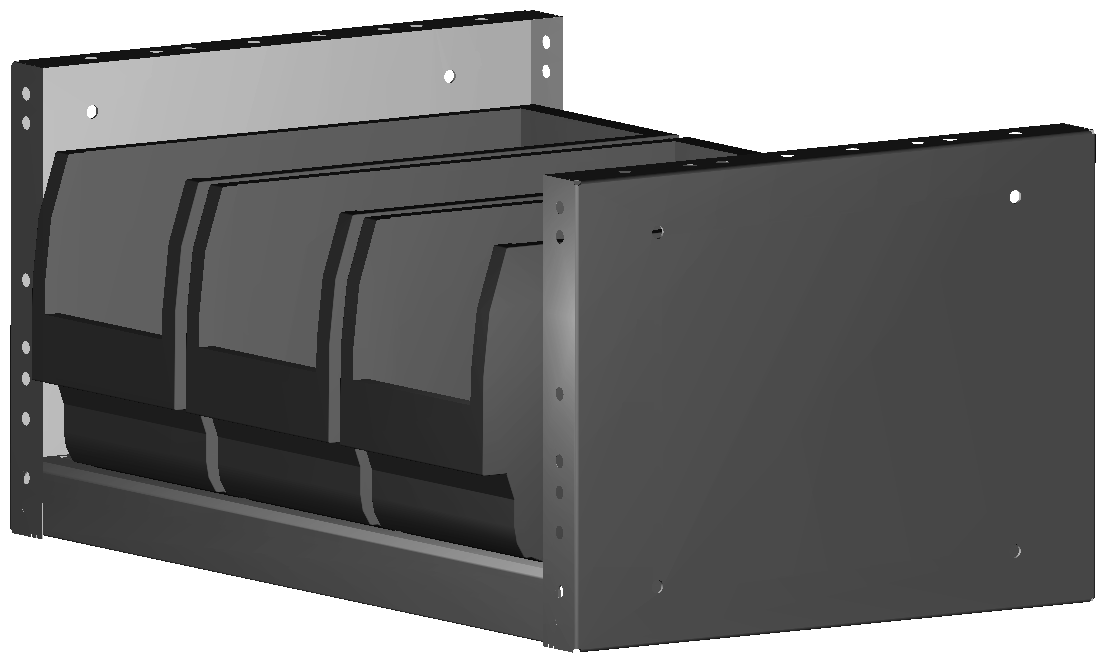 REGAL MIT 3 BEHXLTERN ART.J4 GRAU 507X241X320 UND VISIEREN