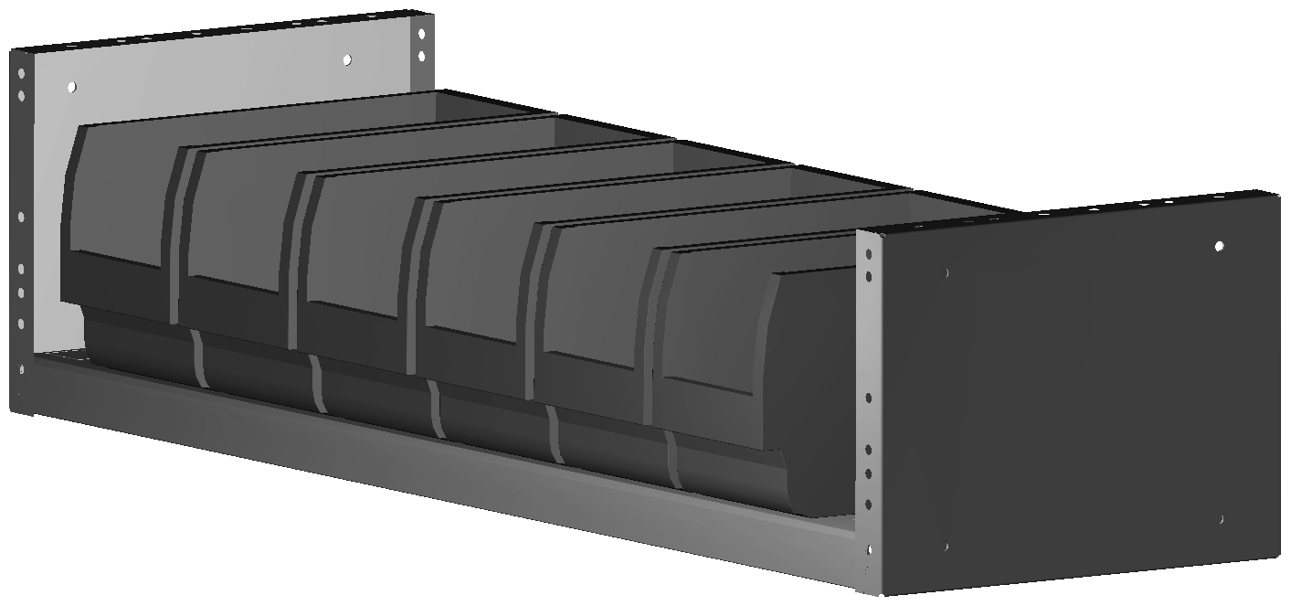 REGAL MIT 6 BEHXLTERN ART.J4 GRAU 1.014X241X320 UND VISIEREN