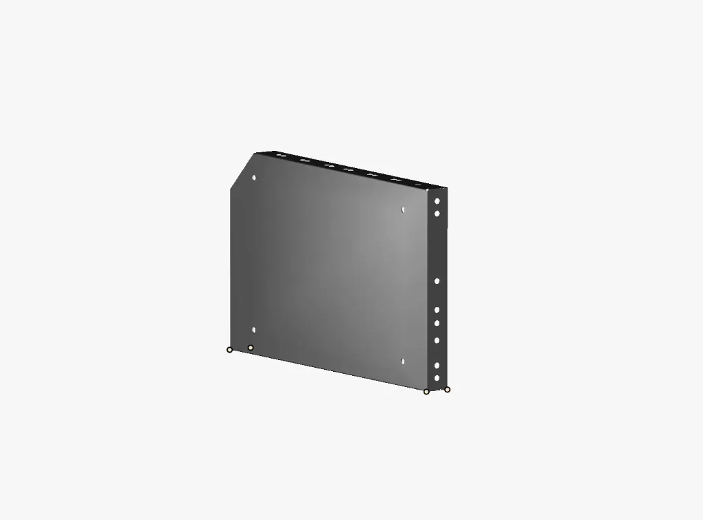 FLANKE MIT GESCHNITTENER HINTERER KANTE LINKS 30X241X410