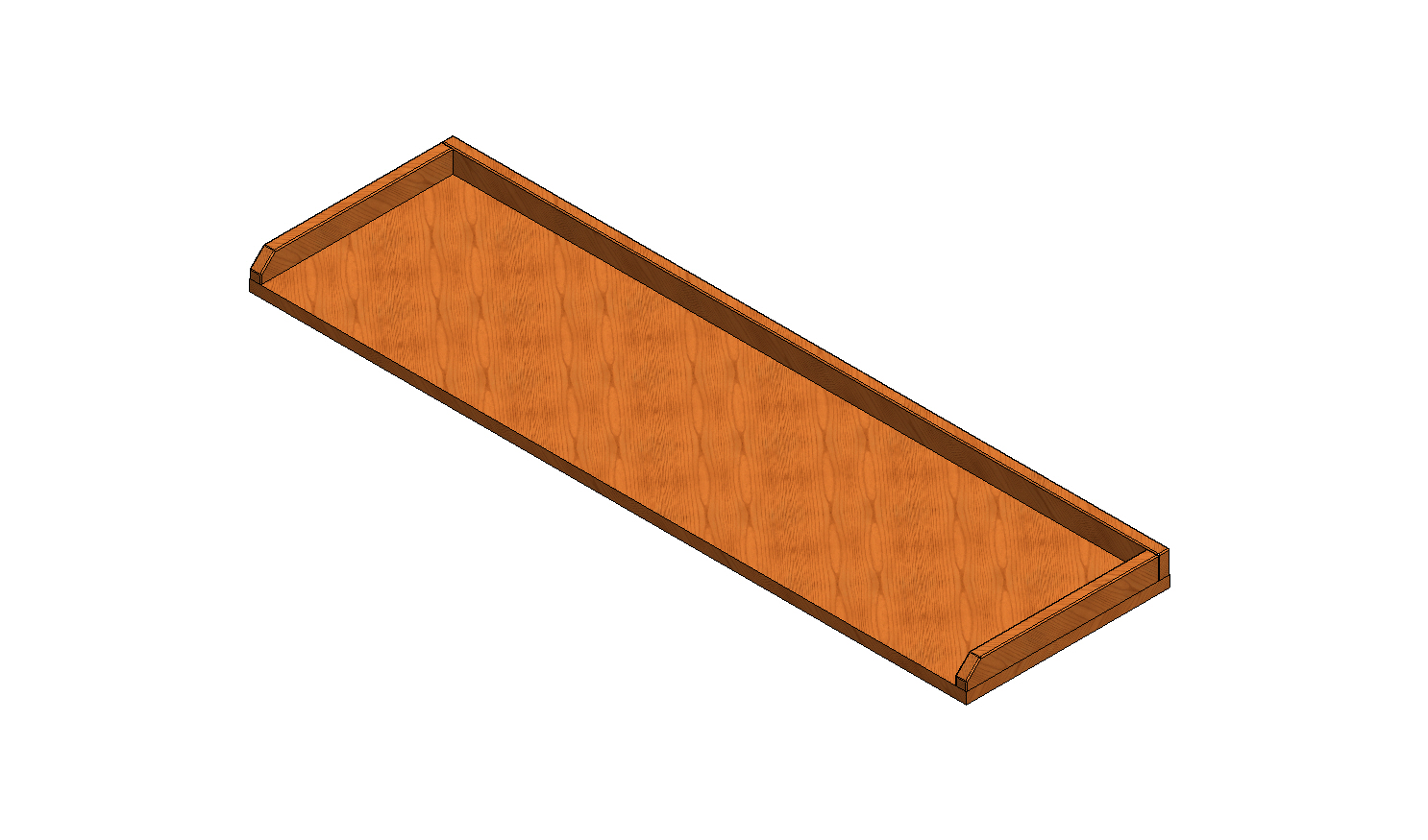 HOLZARBEITSPLATTE MIT RXNDERN 1268X360X20