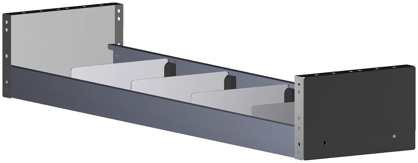 REGAL 1.014X161X260 MIT 4 TRENNWÄNDEN + ANTIRUTSCHMATTE