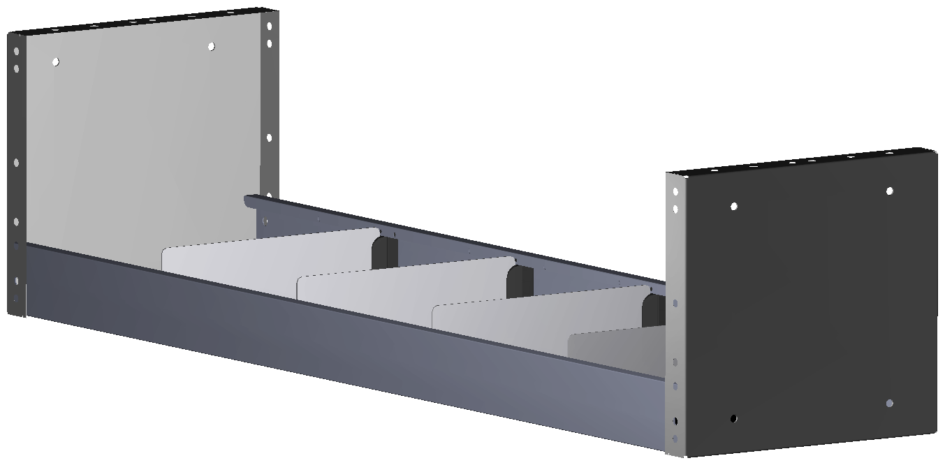 REGAL 1.014X241X260 MIT 4 TRENNWÄNDEN + ANTIRUTSCHMATTE
