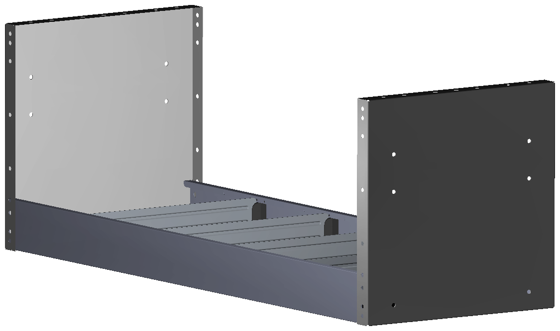 REGAL 1.014X362X360 MIT 4 TRENNWÄNDEN + ANTIRUTSCHMATTE