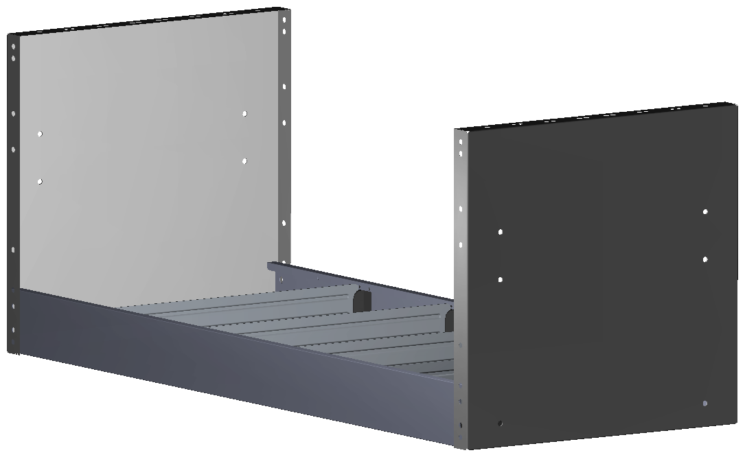 REGAL 1.014X402X410 MIT 4 TRENNWÄNDEN + ANTIRUTSCHMATTE