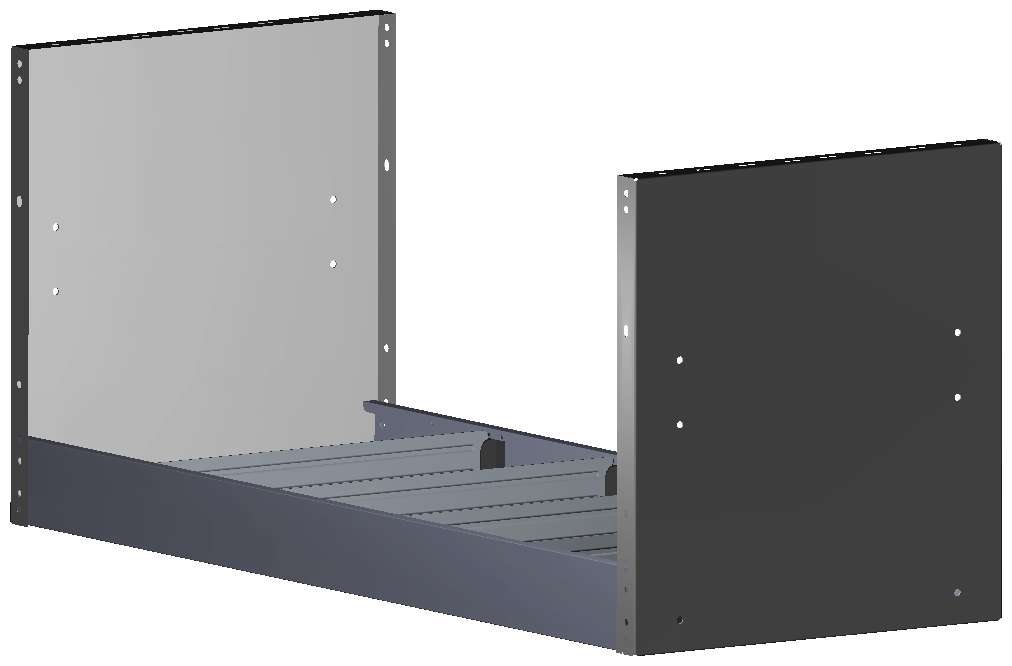 REGAL 1.014X444X410 MIT 4 TRENNWÄNDEN + ANTIRUTSCHMATTE