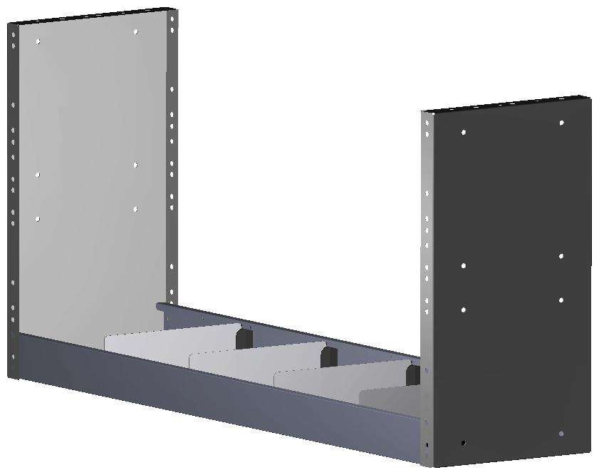 REGAL 1.014X483X260 MIT 4 TRENNWÄNDEN + ANTIRUTSCHMATTE