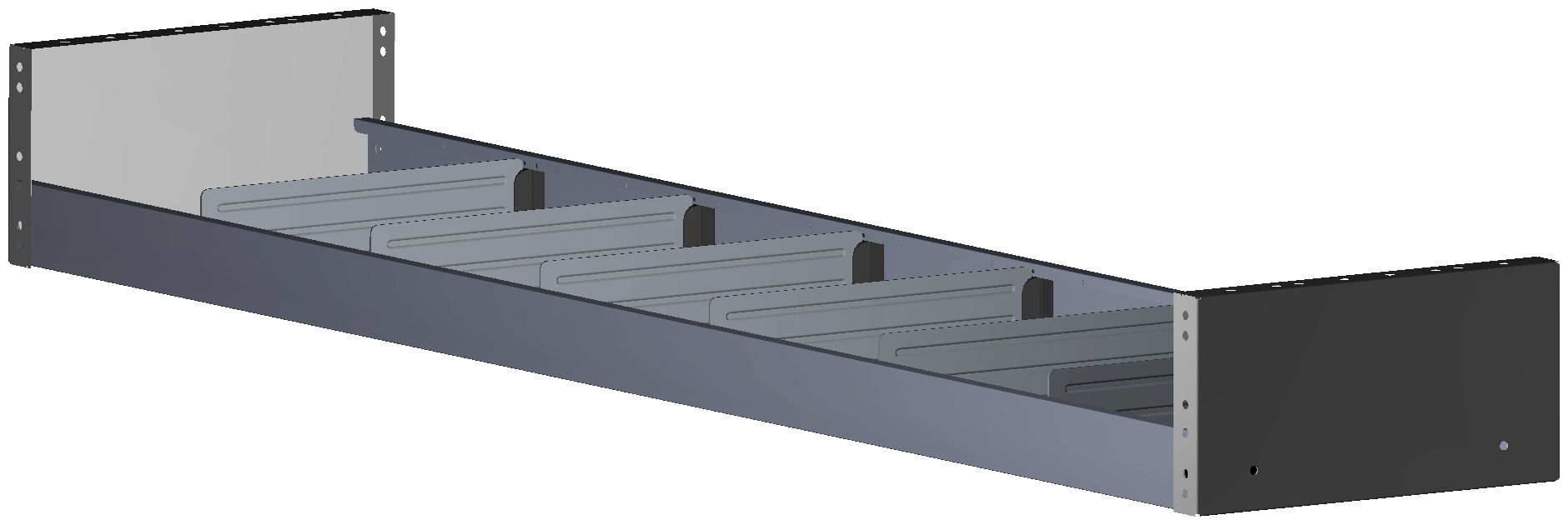 REGAL 1.521X161X320 MIT 6 TRENNWÄNDEN + ANTIRUTSCHMATTE