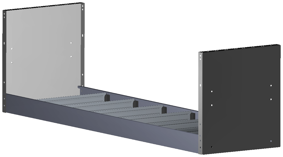 REGAL 1.521X444X410 MIT 6 TRENNWÄNDEN + ANTIRUTSCHMATTE