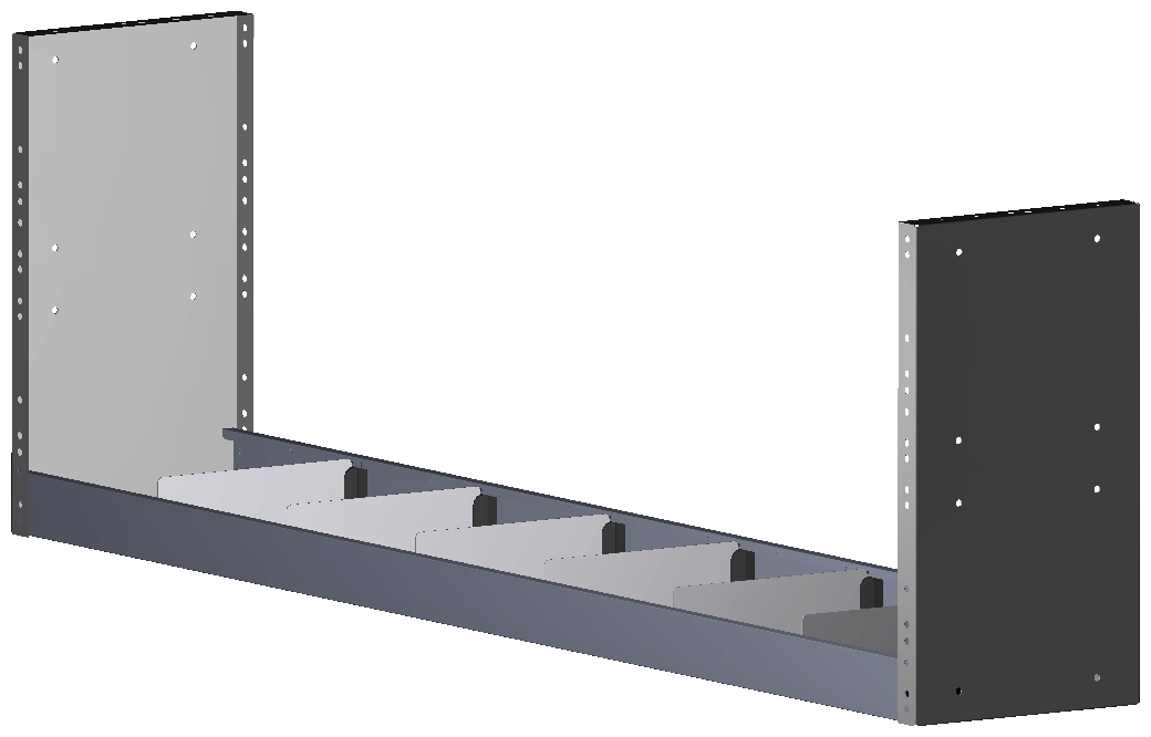 REGAL 1.521X483X260 MIT 6 TRENNWÄNDEN + ANTIRUTSCHMATTE