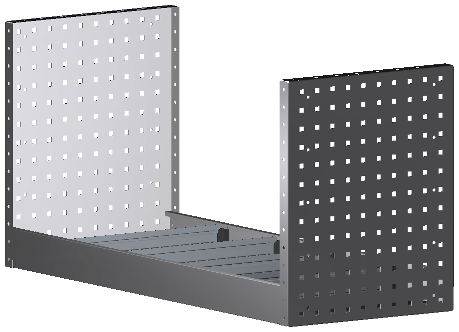 ALU-TECH REGAL 1.014X504X410 MIT 4 TRENNWÄNDEN + ANTIRUTSCHMATTE