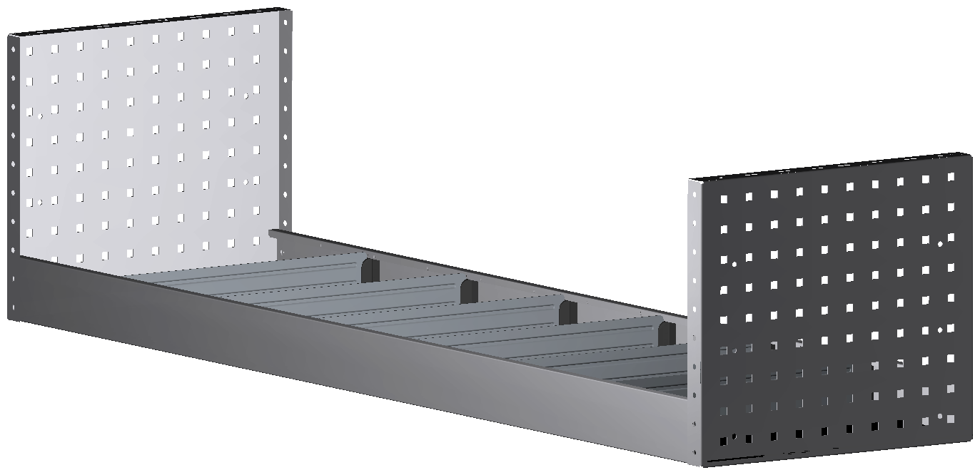 ALU-TECH REGAL 1.521X360X410 MIT 6 TRENNWÄNDEN + ANTIRUTSCHMATTE