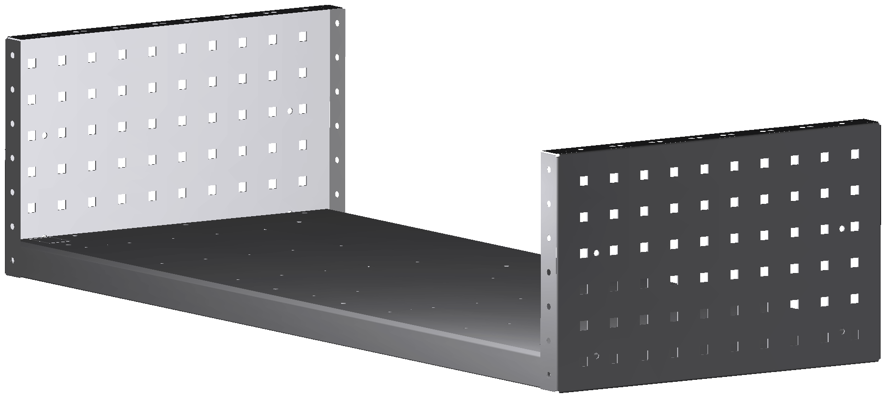 ALU-TECH MULTIFUNKTIONSREGALABLAGE 1014x252x410