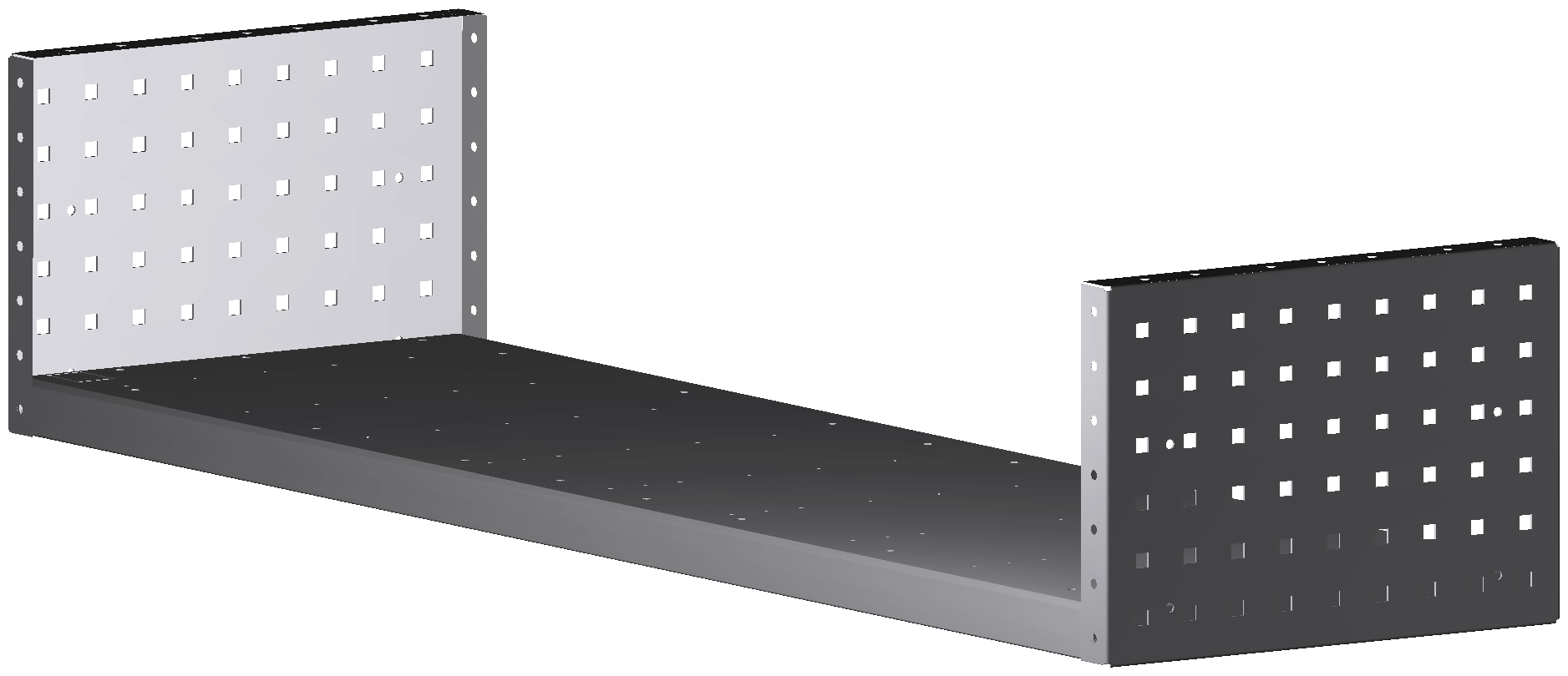 ALU-TECH MULTIFUNKTIONSREGALABLAGE 1268x252x360