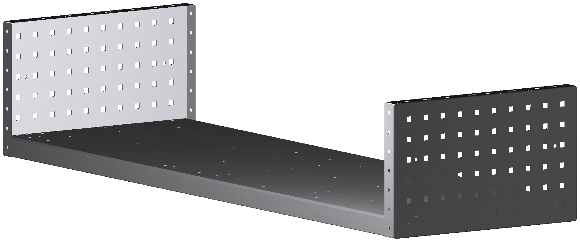 ALU-TECH MULTIFUNKTIONSREGALABLAGE 1268x252x410