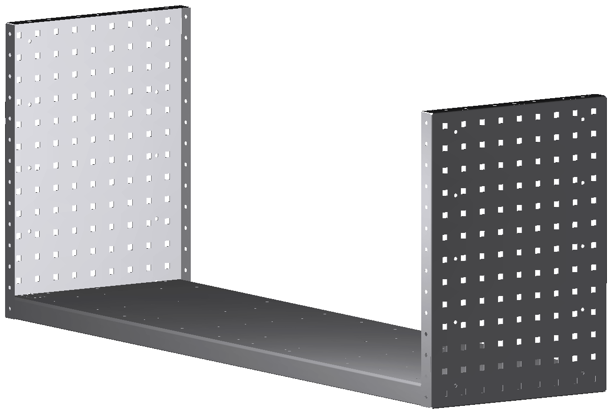 ALU-TECH MULTIFUNKTIONSREGALABLAGE 1268x504x360