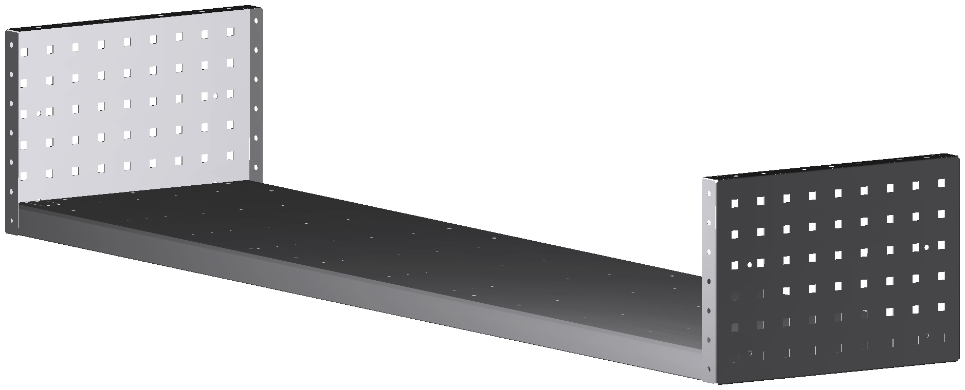 ALU-TECH MULTIFUNKTIONSREGALABLAGE 1521x252x360