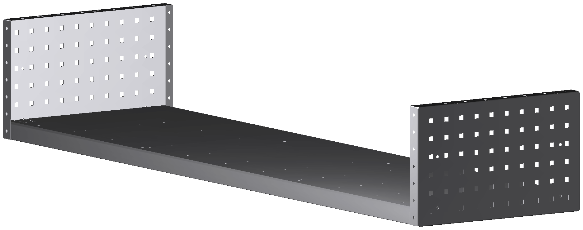 ALU-TECH MULTIFUNKTIONSREGALABLAGE 1268x252x410