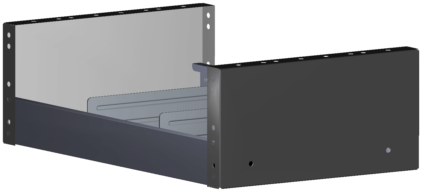 REGAL 507X161X320 MIT 2 TRENNWÄNDEN + ANTIRUTSCHMATTE