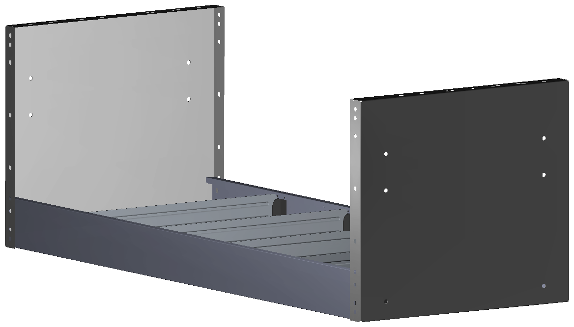 REGAL 1.014X362X410 MIT 4 TRENNWÄNDEN + ANTIRUTSCHMATTE
