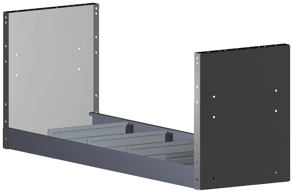 REGAL 1.014X402X320 MIT 4 TRENNWÄNDEN + ANTIRUTSCHMATTE