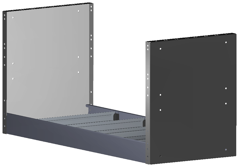REGAL 1.014X483X410 MIT 4 TRENNWÄNDEN + ANTIRUTSCHMATTE