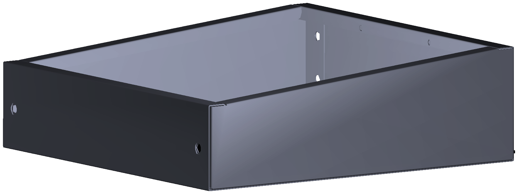 ABSCHLUSSREGAL 253X80X260 MIT 2 TRENNWÄNDEN + ANTIRUTSCHMATTE