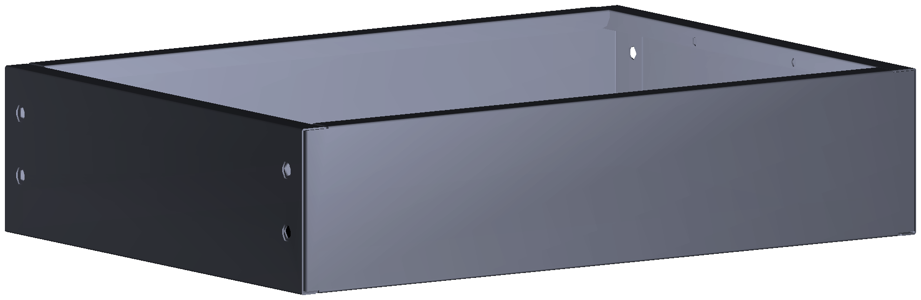 ABSCHLUSSREGAL 253X80X360 MIT 2 TRENNWÄNDEN + ANTIRUTSCHMATTE