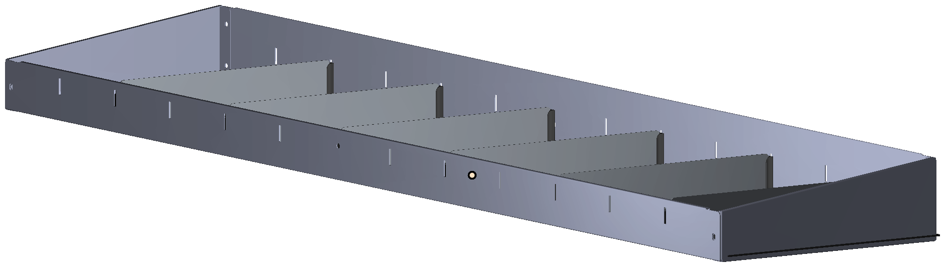 ABSCHLUSSREGAL 1.521X60X320 MIT 6 TRENNWÄNDEN + ANTIRUTSCHMATTE