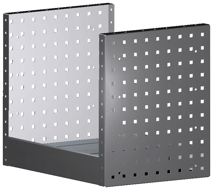 ALU-TECH REGAL 507X432X360 MIT 2 TRENNWÄNDEN + ANTIRUTSCHMATTE