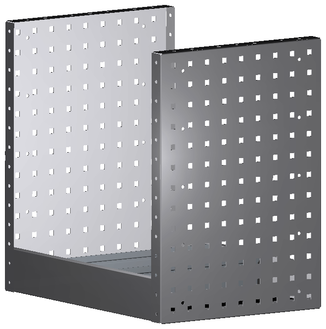 ALU-TECH REGAL 507X504X360 MIT 2 TRENNWÄNDEN + ANTIRUTSCHMATTE