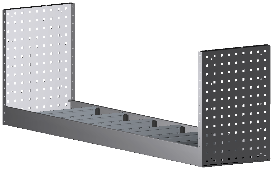 ALU-TECH REGAL 1.521X504X360 MIT 6 TRENNWÄNDEN + ANTIRUTSCHMATTE